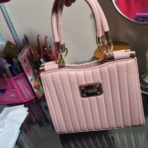 Elegant Pink Quilted Handbag